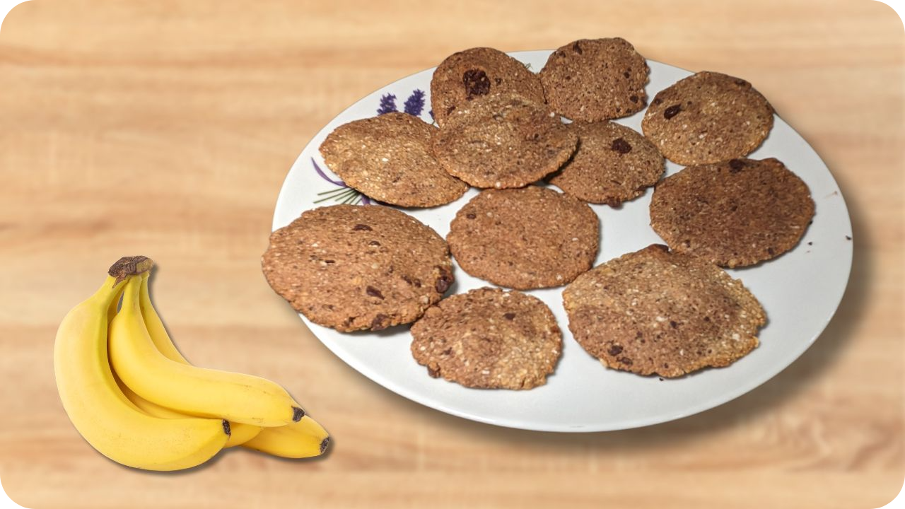 schnelle leckere gesunde cookies ohne zucker mit bananen und schokolade